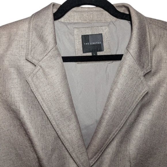 The Limited Women's Metallic Silver Blazer L ✨💼 - Picture 4 of 12